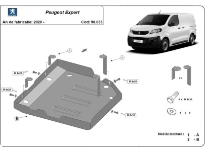 Ocelový kryt AdBlue Peugeot Expert (2020-2025) 2