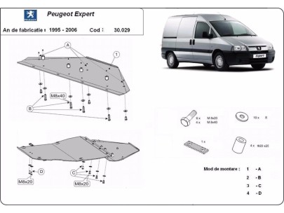 Ocelový kryt motoru Peugeot Expert (1995-2006) 2