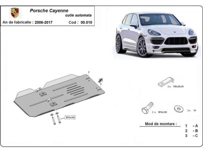 Ocelový kryt převodovky automatyczna Porsche Cayenne (2006-2017) 2