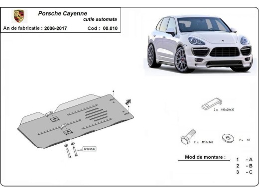 Ocelový kryt převodovky automatyczna Porsche Cayenne (2006-2017)Porsche Cayenne