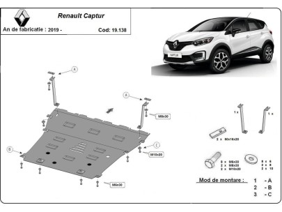 Ocelový kryt motoru Renault Captur (-) 2