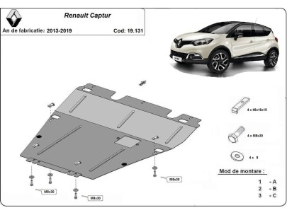 Ocelový kryt motoru Renault Captur (2013-2019) 2