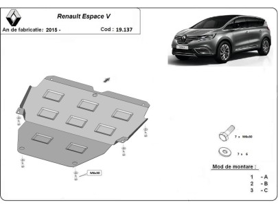 Ocelový kryt motoru Renault Espace 5 (2015-2025) 2