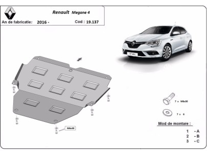 Ocelový kryt motoru Renault Megane 4 (2016-2026) 2