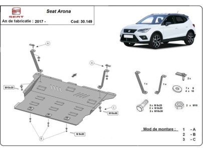 Ocelový kryt motoru Seat Arona (2017-2026) 2