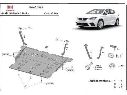 Ocelový kryt motoru Seat Ibiza (2017-2026) 2