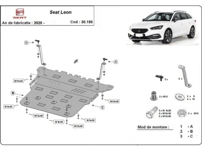 Ocelový kryt motoru Seat Ibiza benzin (2002-2017)Seat Ibiza