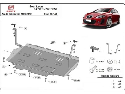 Ocelový kryt motoru Seat Ibiza benzin (2002-2017)Seat Ibiza 2
