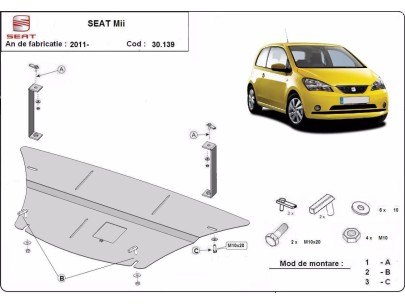 Ocelový kryt motoru Seat Ibiza benzin (2002-2017)Seat Ibiza 2