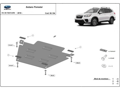 Ocelový kryt převodovky Subaru Forester 5 (2018-2024)