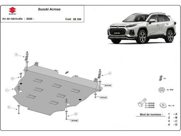 Ocelový kryt motoru Suzuki Across (2020-2025)Suzuki Across