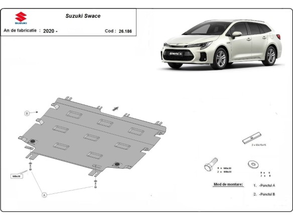 Ocelový kryt motoru Suzuki Swace (2020-2025)Suzuki Swace