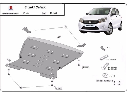 Ocelový kryt motoru Suzuki Celerio (2014-2025)Suzuki Celerio