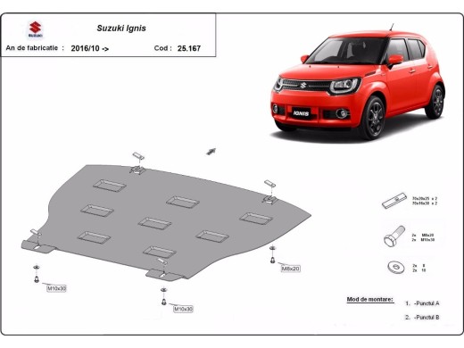 Ocelový kryt motoru Suzuki Ignis (2016-2025)Suzuki Ignis