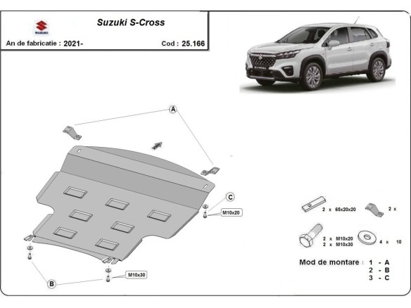 Ocelový kryt motoru Suzuki S-Cross (2021-2023)Suzuki S-Cross