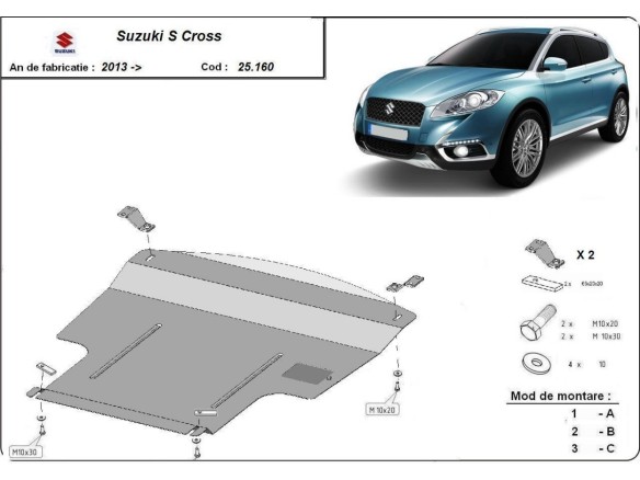 Ocelový kryt motoru Suzuki S-Cross (2013-2021)Suzuki S-Cross
