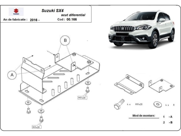Ocelový kryt diferenciálu Suzuki SX4 (2013-2025)Suzuki SX 4