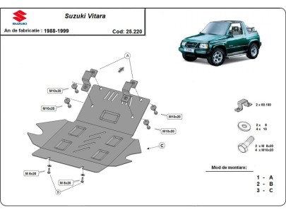Ocelový kryt diferenciálu Suzuki Vitara (2015-2025)Suzuki Vitara 2