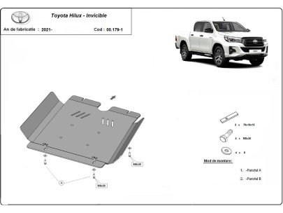 Ocelový kryt motoru Toyota Hilux Invincible (2021-2026)Toyota Hilux Invincible 2