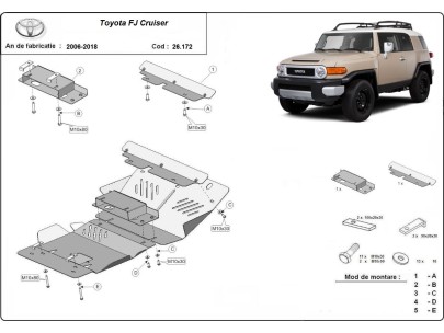 Ocelový kryt motoru Toyota Fj Cruiser (2006-2018) 2