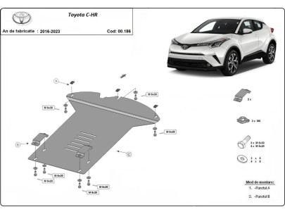 Ocelový kryt katalyzátoru Toyota C-HR (2016-2023)