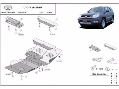 Ocelový kryt motoru Toyota 4Runner (2002-2009) 2