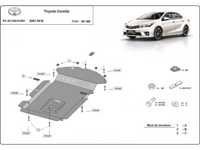 Ocelový kryt katalyzátoru Toyota Corolla (2013-2018) 2