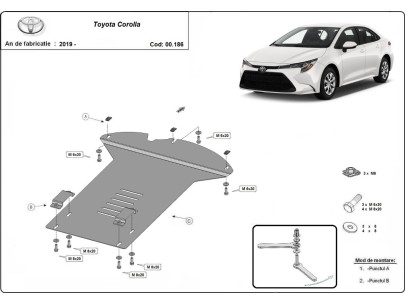 Ocelový kryt katalyzátoru Toyota Corolla (2019-2026) 2