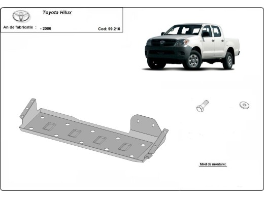 Ocelový kryt palivové nádrže Toyota Hilux (2000-2006)Toyota Hilux