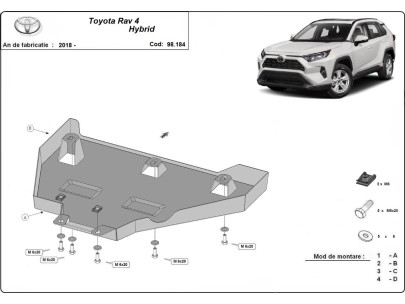 Ocelový kryt diferenciálu Toyota RAV 4 (2018-2026)Toyota RAV 4 2