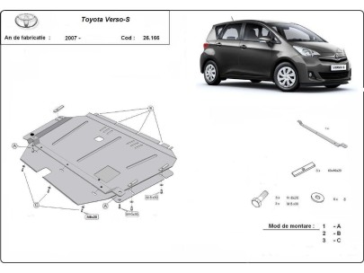 Ocelový kryt motoru Toyota Verso (2007-2018)
