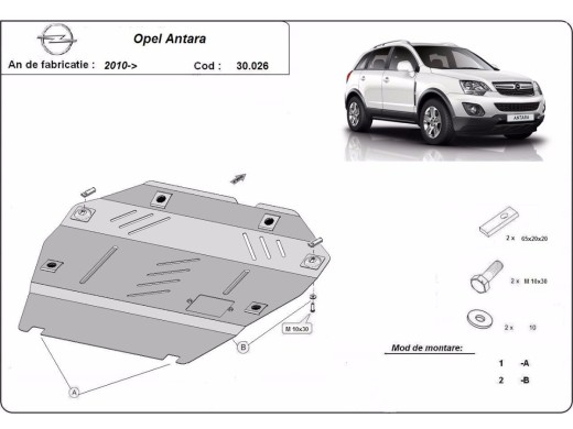 Ocelový kryt motoru Opel Antara (2010-2015)Opel Antara