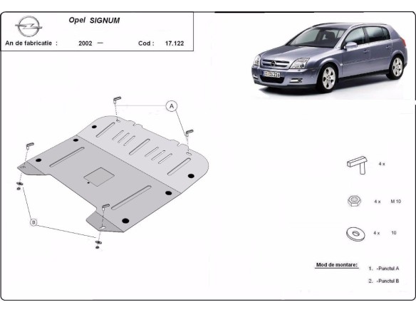 Ocelový kryt motoru Opel Signum (2002-2008)Opel Signum