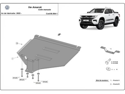 Ocelový kryt převodovky Manuální Volkswagen Amarok (2022-2025)