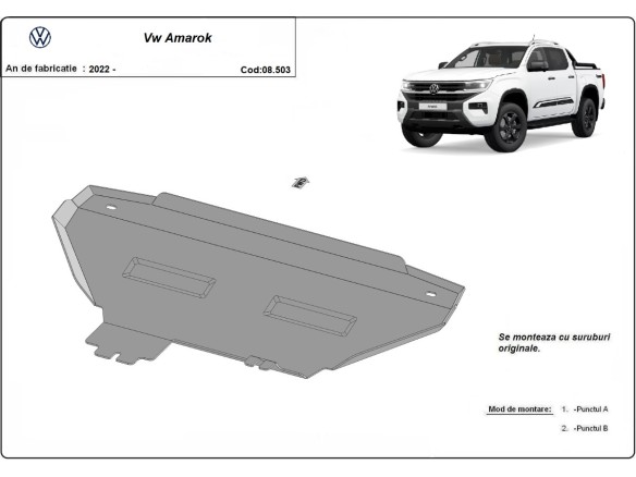 Ocelový kryt chladiče Volkswagen Amarok (2022-2025)Volkswagen Amarok