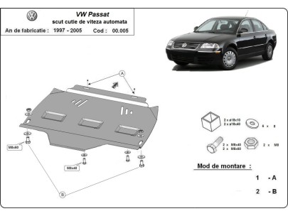 Ocelový kryt převodovky automat VW Passat B5, B5.5 (1997-2005) 2