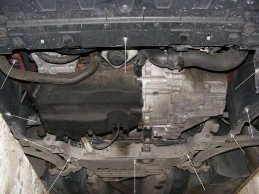 Ocelový kryt motoru VW Passat CC (2008-2016)Volkswagen Passat