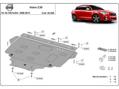 Ocelový kryt motoru Volvo C30 (2006-2013) 2