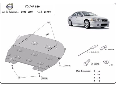 Ocelový kryt motoru Volvo S60 (2000-2009) 2