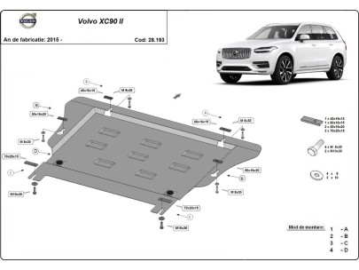 Ocelový kryt motoru Volvo XC90 (2015-2026) 2