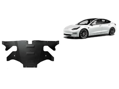Ocelový kryt zadního elektromotoru Tesla Model 3 AWD (2017-2025)