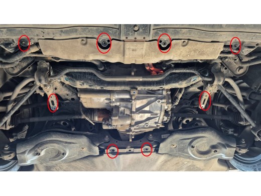 Ocelový kryt zadního elektromotoru Tesla Model 3 AWD (2017-2025)Tesla Model 3