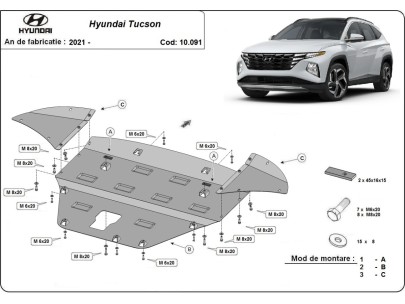 Ocelový kryt motoru Hyundai Tucson (2021-2025) 2