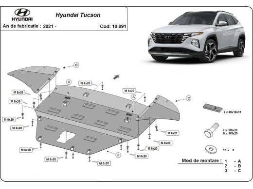 Ocelový kryt motoru Hyundai Tucson (2021-2025)Startseite