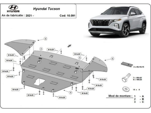 Ocelový kryt motoru Hyundai Tucson (2021-2025)Startseite