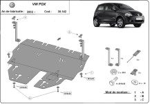Ocelový kryt motoru VW Fox (2002-2026)