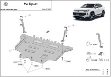Ocelový kryt motoru Volkswagen Tiguan (2024-2026)