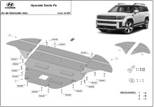 Ocelový kryt motoru Hyundai Santa Fe (2024-2026)