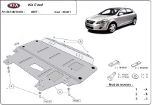 Ocelový kryt motoru Kia Ceed (2007-2011)