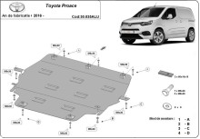 Hliníkový kryt motoru Toyota Proace (2016-2026)